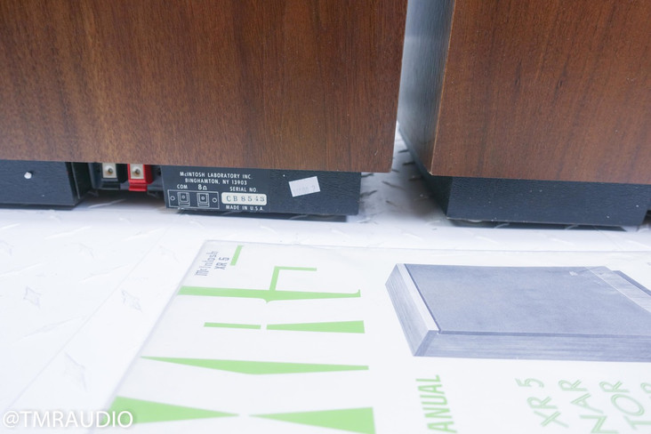 McIntosh XR5 Vintage Floorstanding Speakers; Walnut Pair; AS-IS (Old Surrounds)