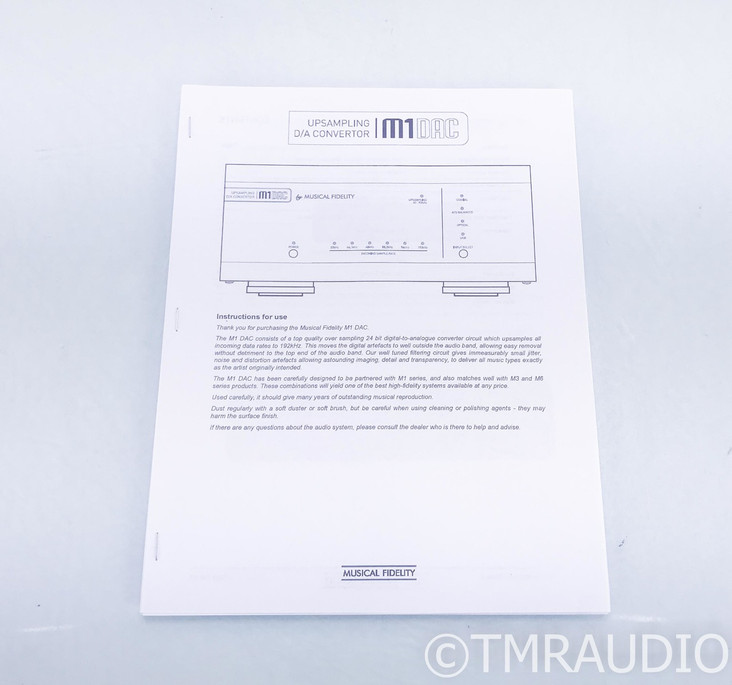 Musical Fidelity M1DAC DAC; D/A Converter