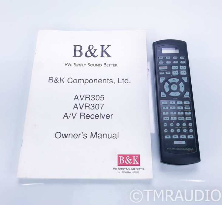 B&K AVR-307 7.1 Channel Home Theater Receiver; AVR307; Remote