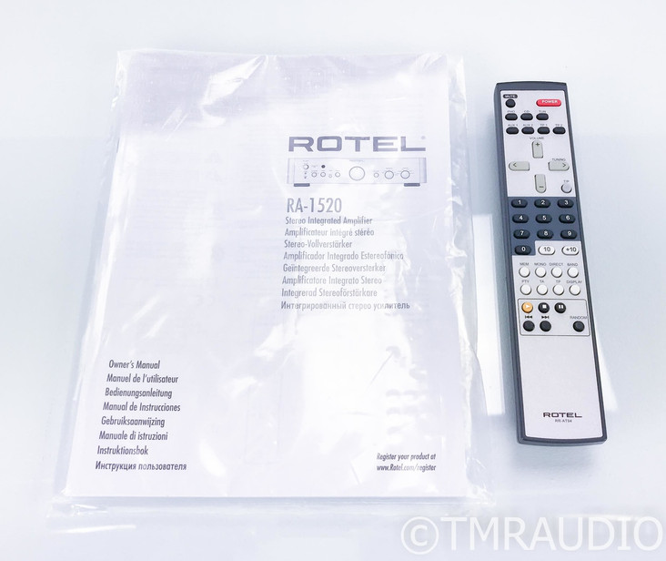 Rotel RA-1520 Stereo Power Amplifier; RA1520; Remote; 230V