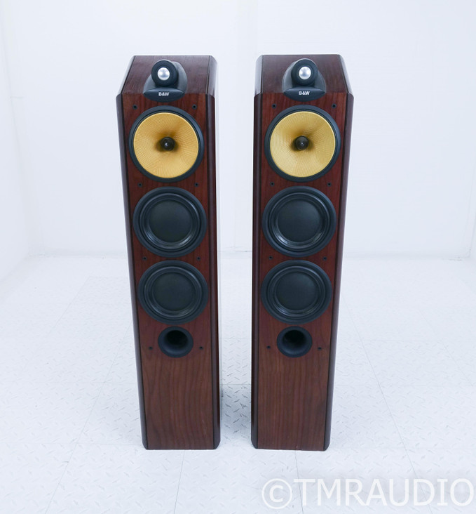 B&W CDM 9NT Floorstanding Speakers; Red Stained Cherrywood Pair