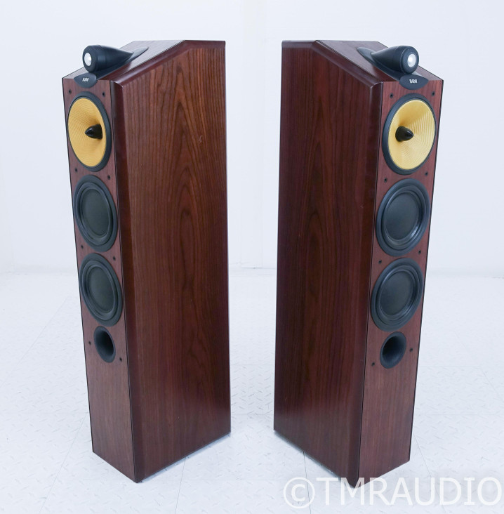 B&W CDM 9NT Floorstanding Speakers; Red Stained Cherrywood Pair