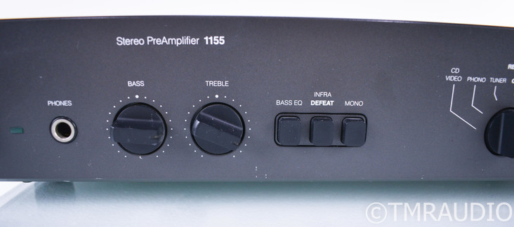 NAD 1155 Vintage Stereo Preamplifier; MM/MC Phono; AS-IS (Missing Jacks)