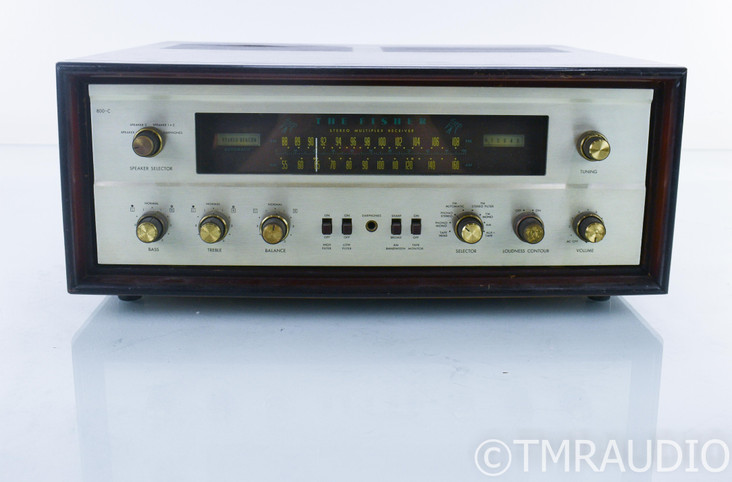 Fisher 800-C Vintage Receiver; Walnut Cabinet; AS-IS (No Speaker Output; Damage)