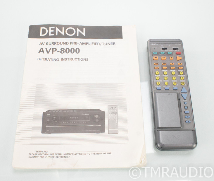 Denon AVP-8000 5.1 Channel Home Theater Processor; AVP8000; Remote