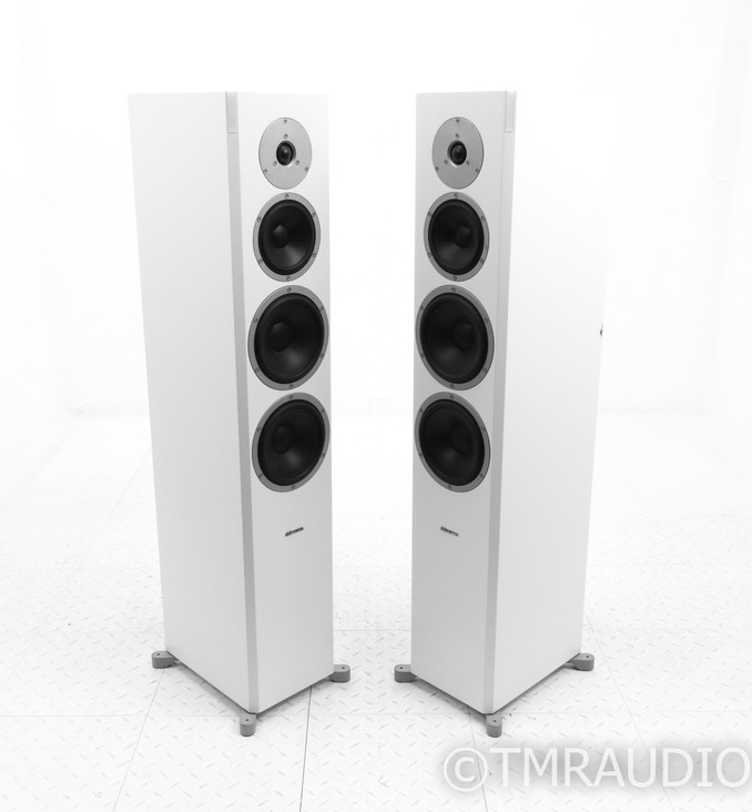 Dynaudio Focus 600 XD Active Floorstanding Speakers; White Satin Pair; Wireless