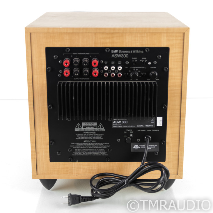 B&W ASW 300 8" Powered Subwoofer; Oak Sorrento; ASW-300