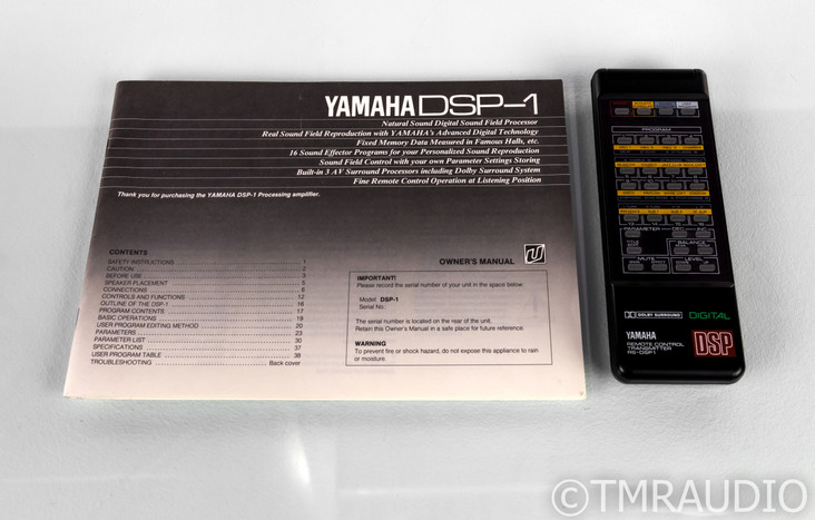 Yamaha DSP-1 Digital Sound Field Processor; DSP1; Remote