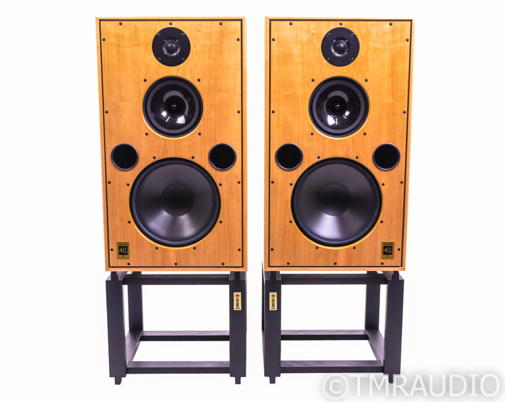Harbeth 40.2 Monitor Speakers; Cherry Pair w/ TonTrager Stands