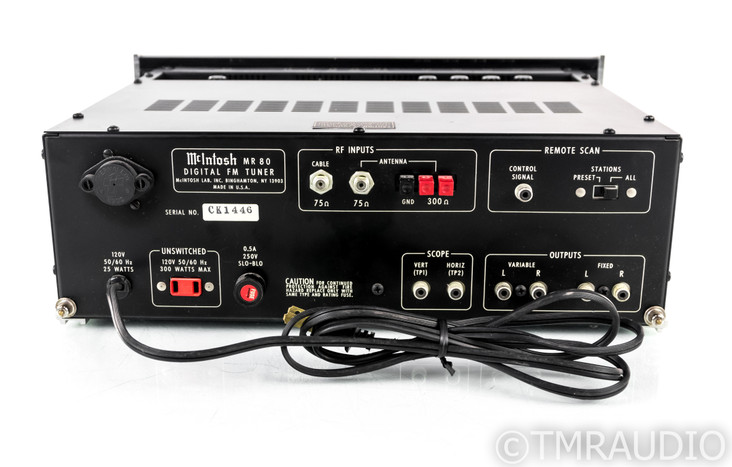 McIntosh MR80 Vintage Digital FM Tuner; MR-80 (Bad Tuner Knob)