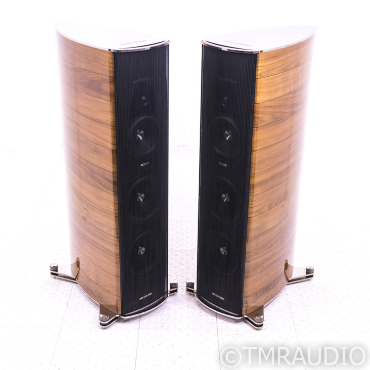 Sonus Faber Amati Futura Floorstanding Speakers; Walnut / Chrome Pair