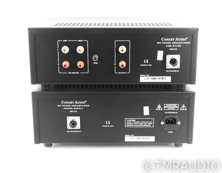 Canary Audio MC10 Tube MC Phono Preamplifier; MC-10; External Power Supply; Gold