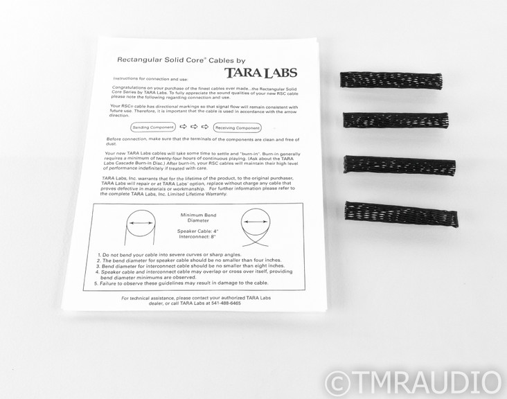Tara Labs The Zero LX Phono RCA Cables; 1m Pair Interconnects