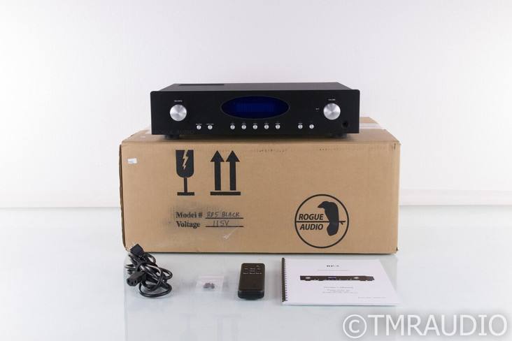 Rogue Audio RP-5 Stereo Tube Preamplifier; RP5; MM / MC Phono; Black; Remote (SOLD3)