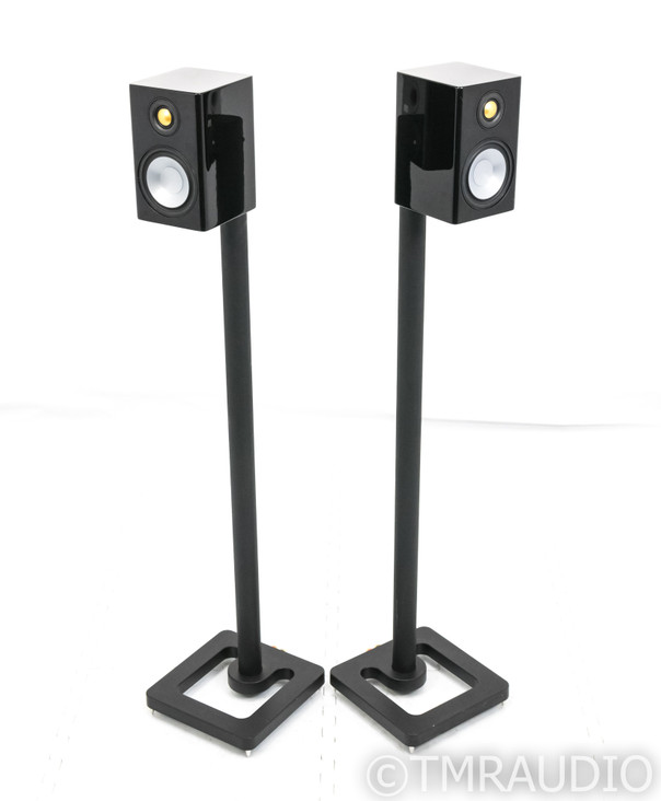 Monitor Audio Radius 90 HD Bookshelf Speakers; R90HD; Black Pair w/ 1m Stands