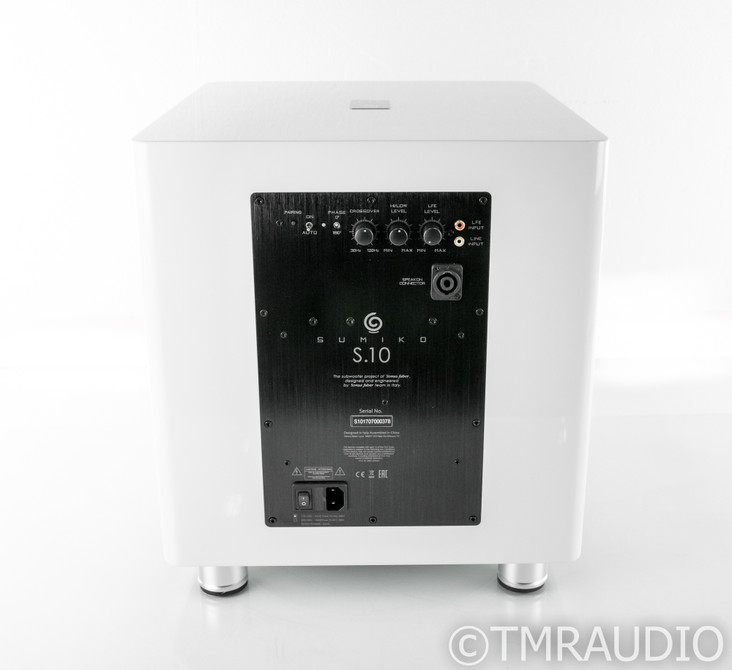 Sumiko S.10 12" Powered Subwoofer; White; S10 (No Grill, Always On)