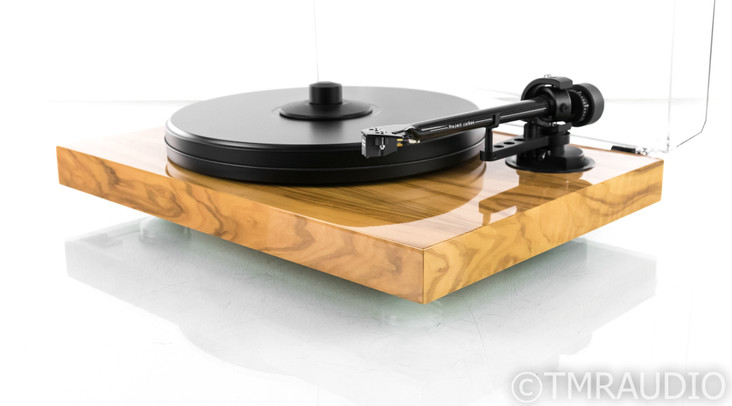 Pro-Ject 2-Xperience Classic Turntable; Olive; Blue Point No. 2 Cartridge (Low Hours)