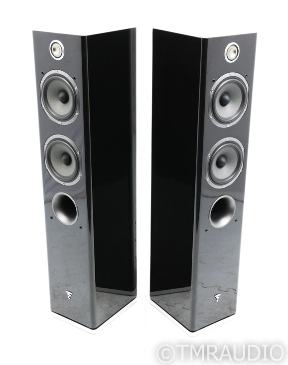 Focal Easya Wireless Powered Floorstanding Speakers; Black Pair; Hub Transmitter