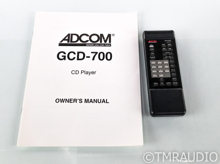 Adcom GCD-700 CD Player / 5 Disc Changer; GCD700