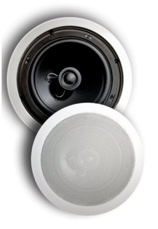 Totem Mask 8 In Ceiling Speakers; White Pair (New)