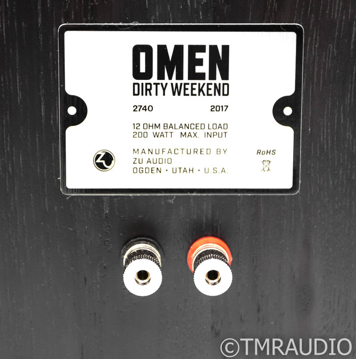 Zu Audio Omen Dirty Weekend Mk2 Floorstanding Speakers; Dead Black Hickory Pair