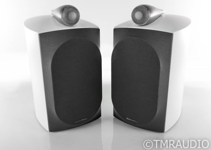 B&W 805 D3 Bookshelf Speakers; Satin White Pair