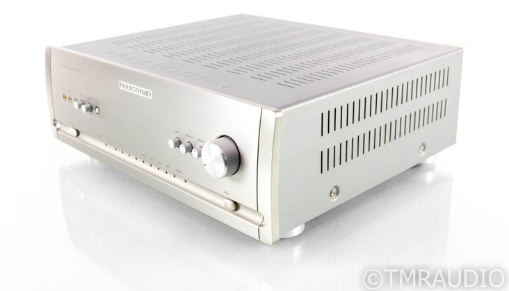 Parasound Halo 2.1 Channel Stereo Integrated Amplifier; MM / MC Phono; Silver; Remote