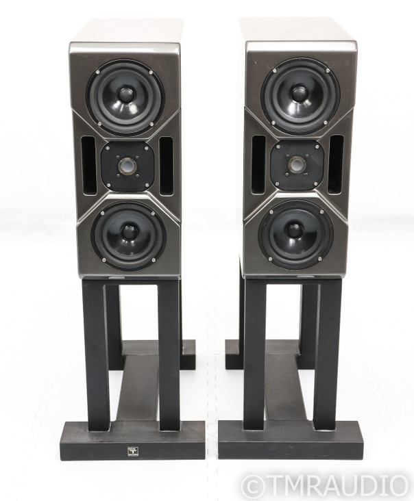 Wilson Audio Cub Series 2 Bookshelf Speakers; Gloss Grey Pair; Sound Anchor Stands