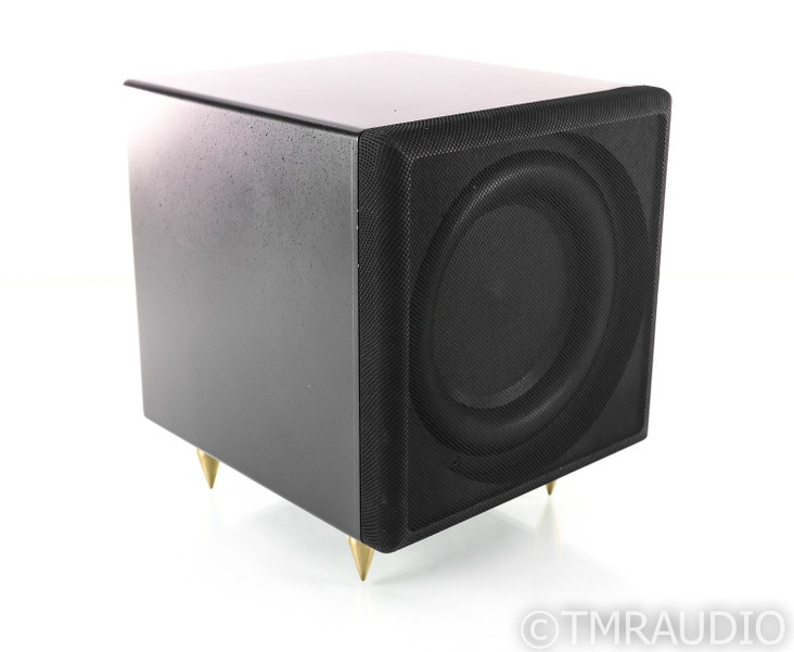 REL Q201E 10" Powered Subwoofer; Black; Q-201E (Upgraded Spikes)