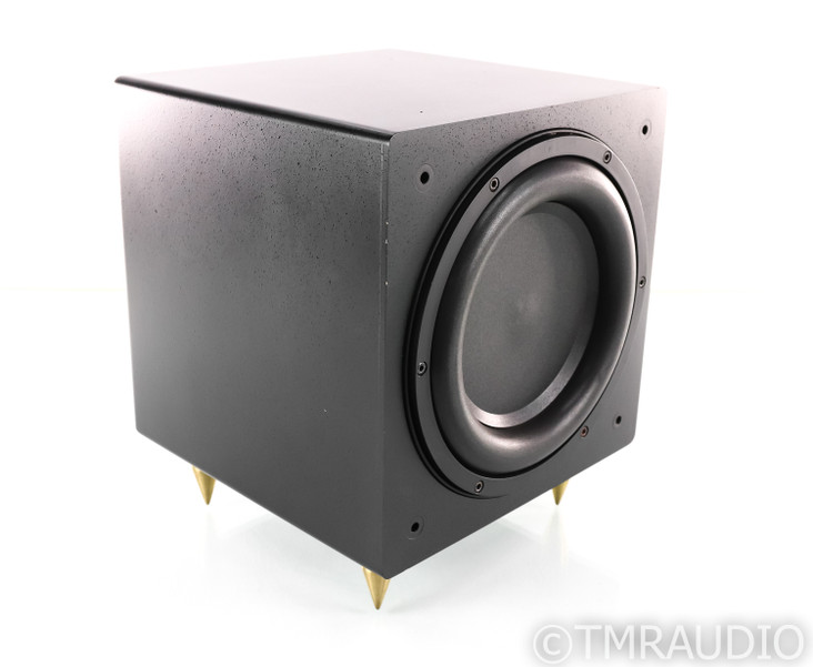 REL Q201E 10" Powered Subwoofer; Black; Q-201E (Upgraded Spikes)