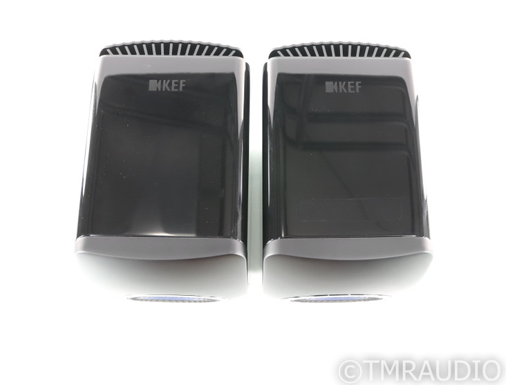 KEF LS50W Wireless Powered Bookshelf Speakers; Black/Blue; Remote