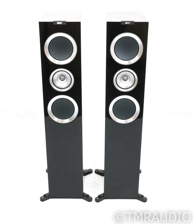 KEF R700 Floorstanding Speakers; Gloss Black Pair; R-700