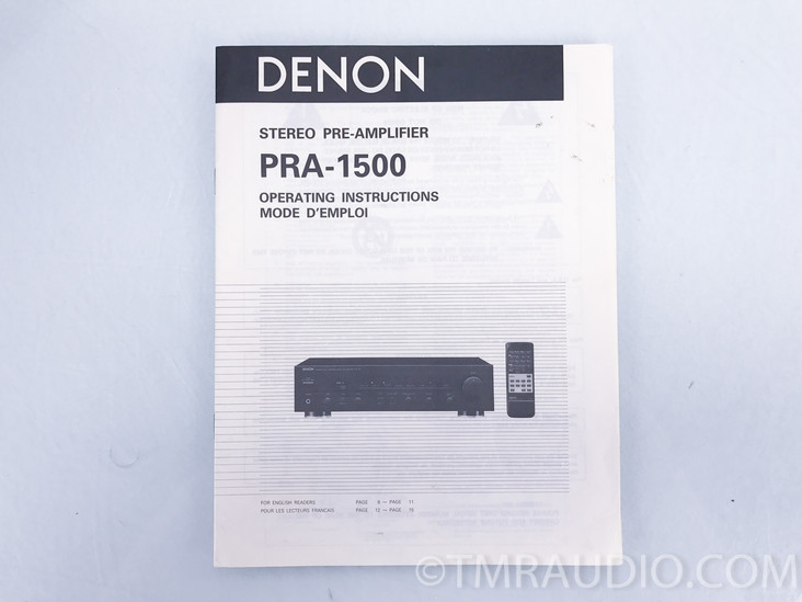 Denon PRA-1500 Stereo Preamplifier (NO REMOTE)