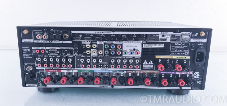 Denon AVR-X4100W 7.2 Channel Network A/V Receiver; 4K Ultra HD; Wi-Fi; Bluetooth; AirPlay