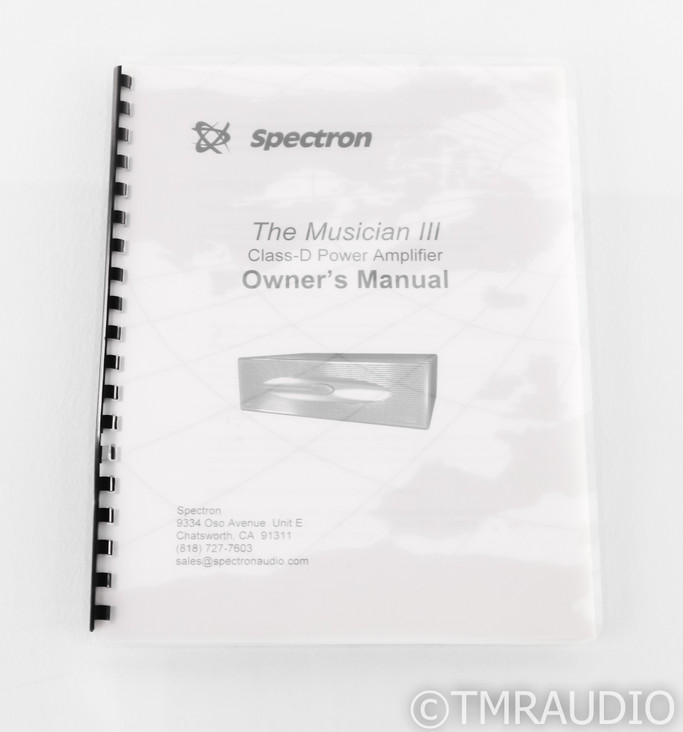 Spectron Musician III Mk 2 Stereo / Mono Power Amplifier; 3 Mark II; V-Cap Upgrade