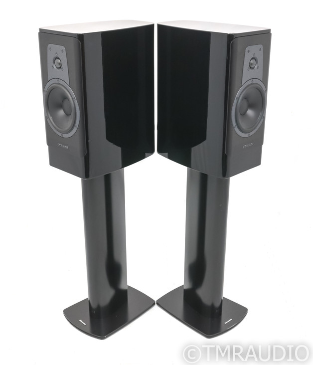 Dynaudio Contour 20 Bookshelf Speakers; High Gloss Black Pair w/ Stands