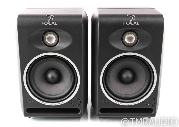 Focal CMS-50 Powered Bookshelf Speakers; Black Pair; CMS50