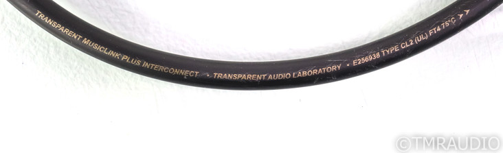 Transparent Audio Plus RCA Cables; 15ft Pair Interconnects; Gen 5