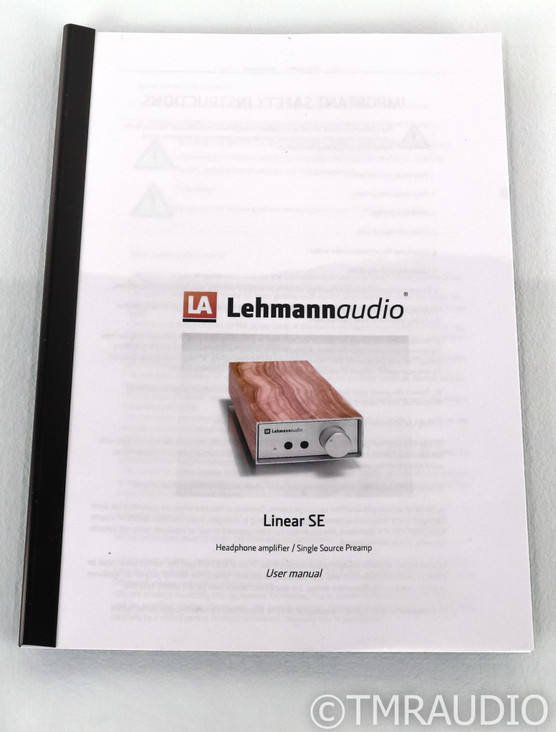 Lehmann Audio Linear SE Headphone Amplifier; Black