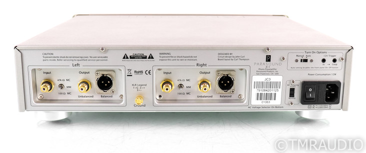 Parasound Halo JC3 Stereo MM / MC Phono Preamplifier; JC 3; Silver