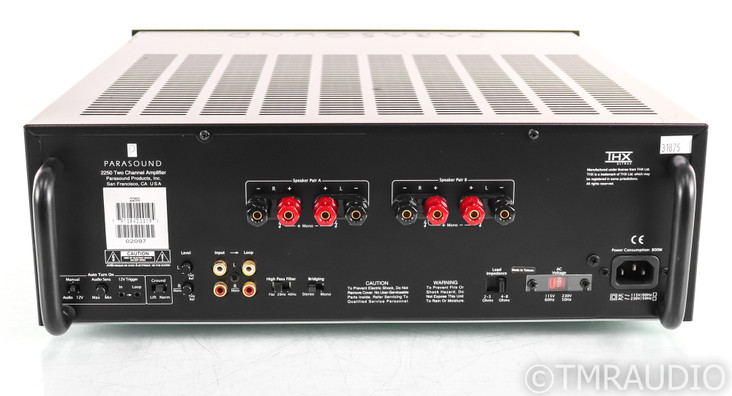 Parasound New Classic 2250 Stereo Power Amplifier; Black