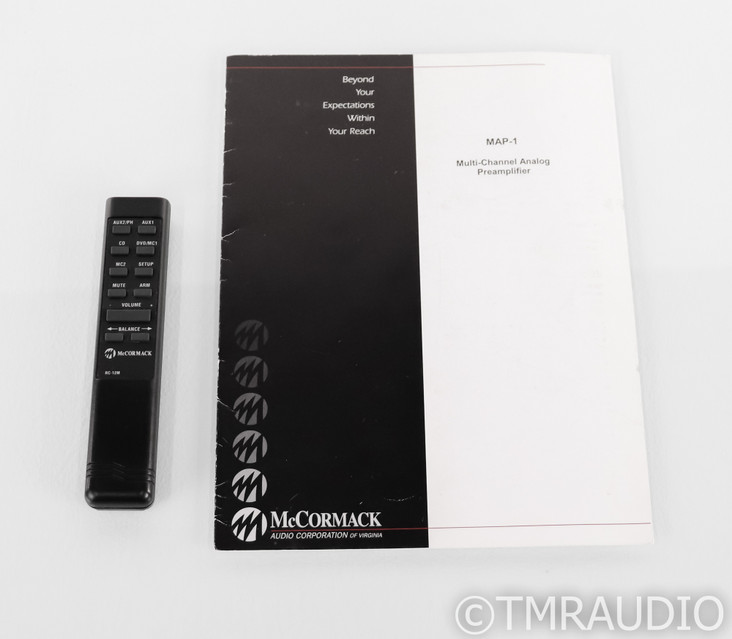 McCormack MAP-1 6-Channel Preamplifier; Home Theater Processor; MAP1; Remote