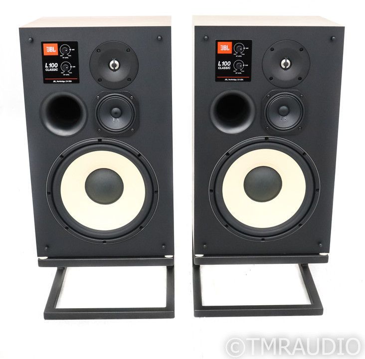 JBL L100 Classic Floorstanding Speakers; L-100; Walnut Pair w/ Deer Creek Stands