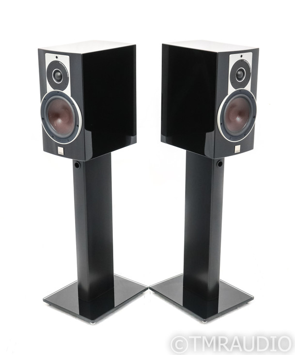 Dali Rubicon 2 Bookshelf Speakers; Gloss Black Pair w/ Connect M-600 Stands