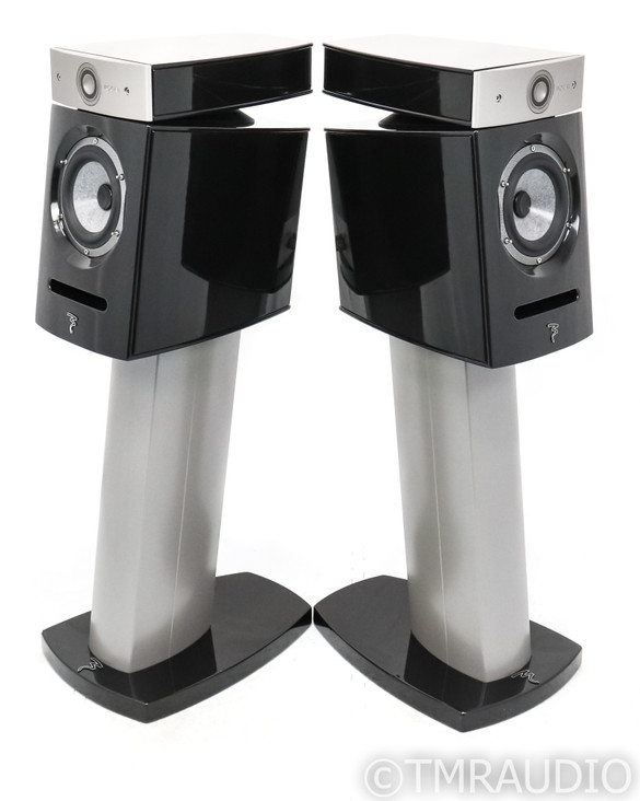 Focal Diablo Utopia III Bookshelf Speakers; Black Lacquer Pair w/ Stands (SOLD)