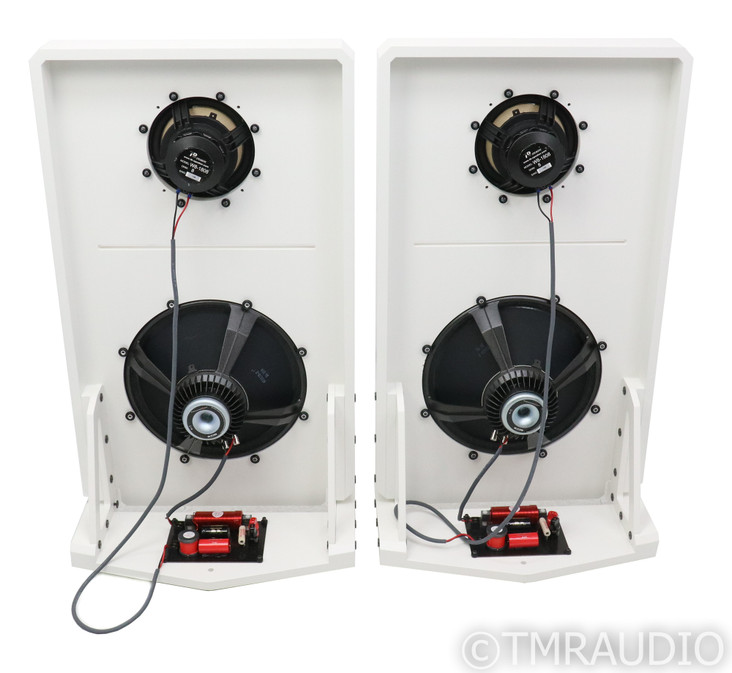 PureAudioProject Duet15 Prelude Open Baffle Speakers; White Pair w/ Tang Band