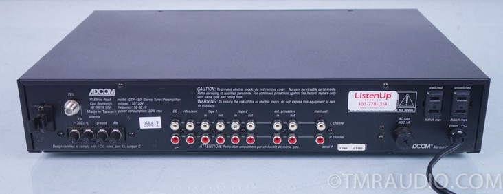Adcom GTP-450 Stereo Tuner / Preamplifier; Preamp