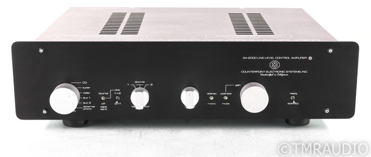 Counterpoint SA-2000 Vintage Stereo Tube Hybrid Preamplifier; Black - Excellent