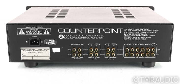 Counterpoint SA-2000 Vintage Stereo Tube Hybrid Preamplifier; Black - Excellent