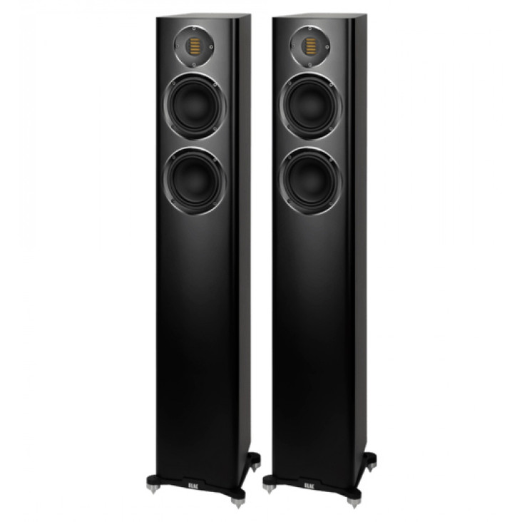 ELAC Carina Floorstanding Speakers; FS247.4; Satin Black Pair (Open w/ Warranty)